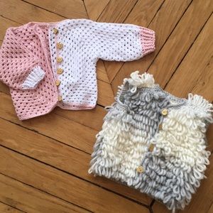 2 French hand made vests